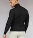 Basic Zwarte Heren Trui met Hoge Col