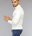 Witte Mannen Turtleneck Trui met Rits