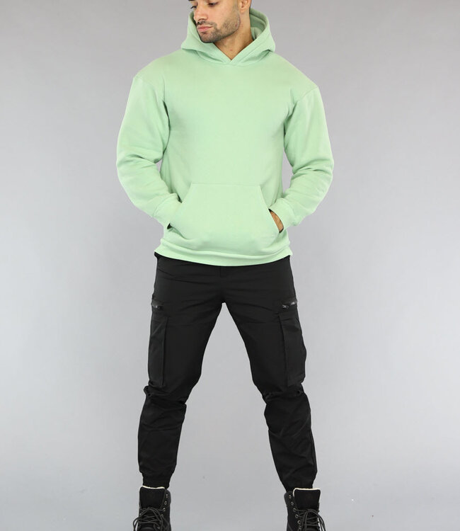 Basic Mintkleurige Hoodie