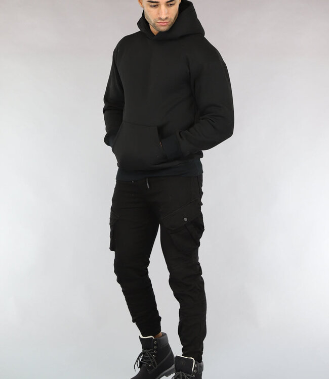 Basic Zwarte Hoodie