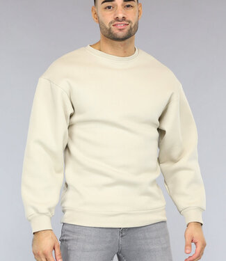 NEW2710 Loose Fit Heren Sweater in Beige
