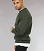 Legergroene Oversized Heren Trui zonder Capuchon