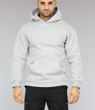NEW2710 Basic Grijze Hoodie