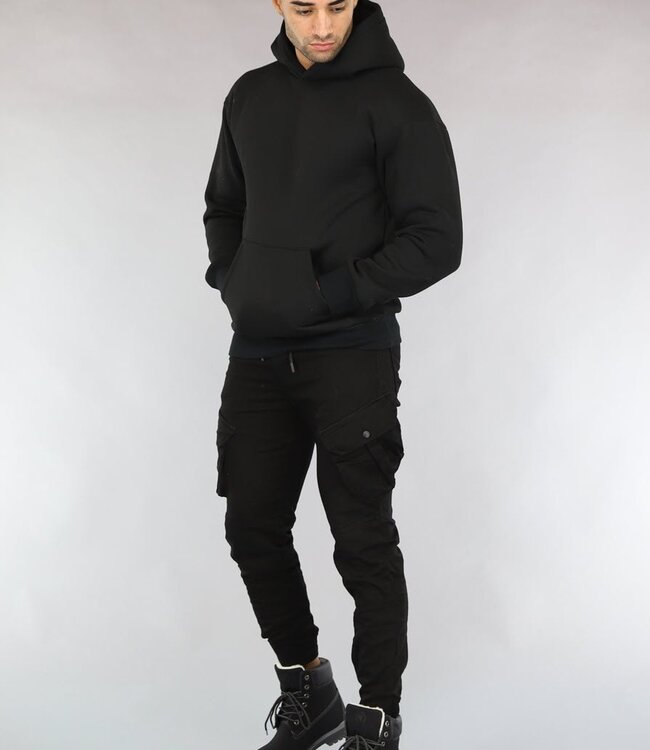 Basic Zwarte Hoodie