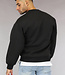 Basic Zwarte Heren Sweater met Loose Fit