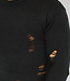 Zwarte Heren Trui met Damaged Look