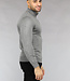 Lichtgrijze Heren Trui met Halflange Rits
