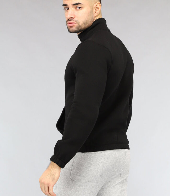 Heren Sweater met Buidelzak in Zwart