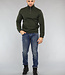 Heren Sweater met Buidelzak in Donkergroen