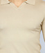 Beige Heren Stretch Trui met Kraagje