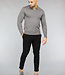 Grijze Heren Stretch Trui met Omgeslagen Kraag
