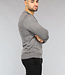 Grijze Heren Stretch Trui met Omgeslagen Kraag