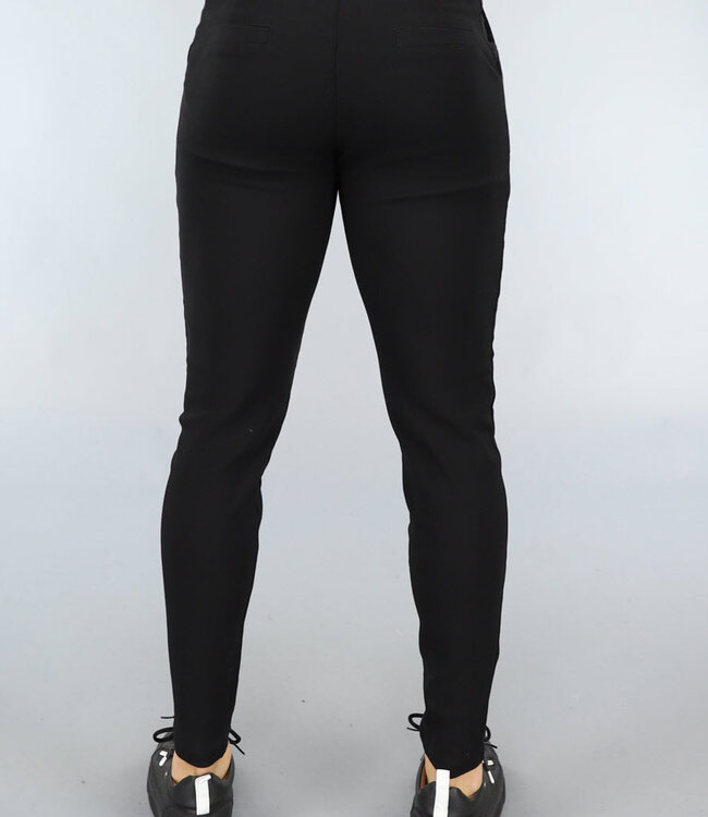 Zwarte Heren Pantalon met Sierzakken