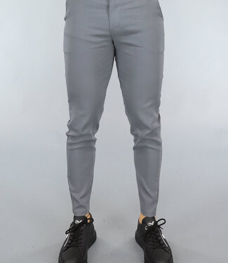 NEW2411 Grijze Heren Pantalon met Sierzakken