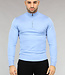 Lichtblauwe Heren Trui met Halflange Rits