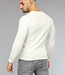 Crème Heren Pullover Trui met Ronde Hals