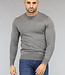 Grijze Heren Pullover Trui met Ronde Hals