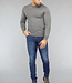 Grijze Heren Pullover Trui met Ronde Hals