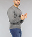 Grijze Heren Pullover Trui met Ronde Hals