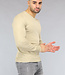 Gebreide Heren Pullover met V Hals in Beige
