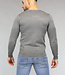 Gebreide Heren Pullover met V Hals in Grijs