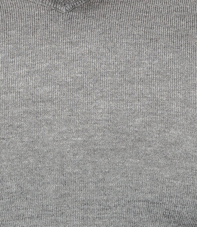 Gebreide Heren Pullover met V Hals in Grijs