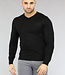 Gebreide Heren Pullover met V Hals in Zwart