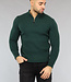 Ribgebreide Heren Jumper in Donkergroen