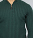 Ribgebreide Heren Jumper in Donkergroen