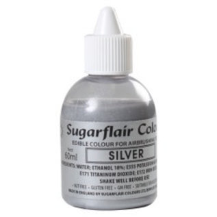 sugarflair Sugarflair Airbrush Colouring -Silver- 60ml