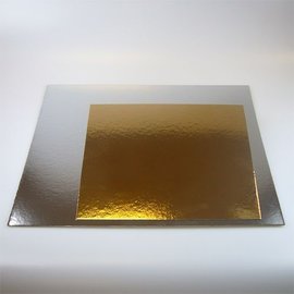 FunCakes FunCakes Taartkartons zilver/goud Vierkant 3 st. - 20 cm