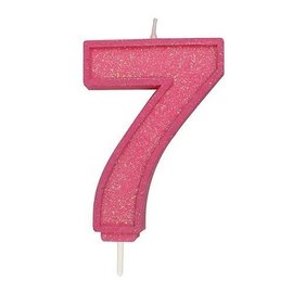 Culpitt Cijferkaars 7 - Roze met Glitter
