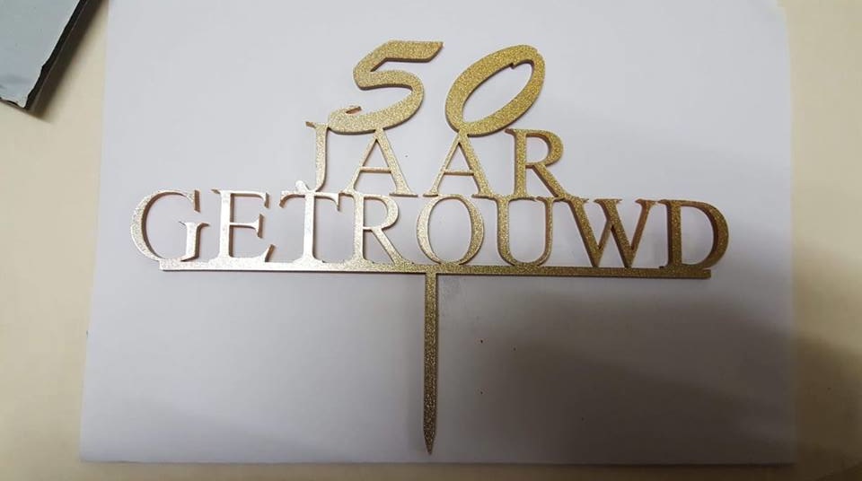 Ongekend CakeTopper 50 jaar getrouwd - SweetyCakeShop XH-84