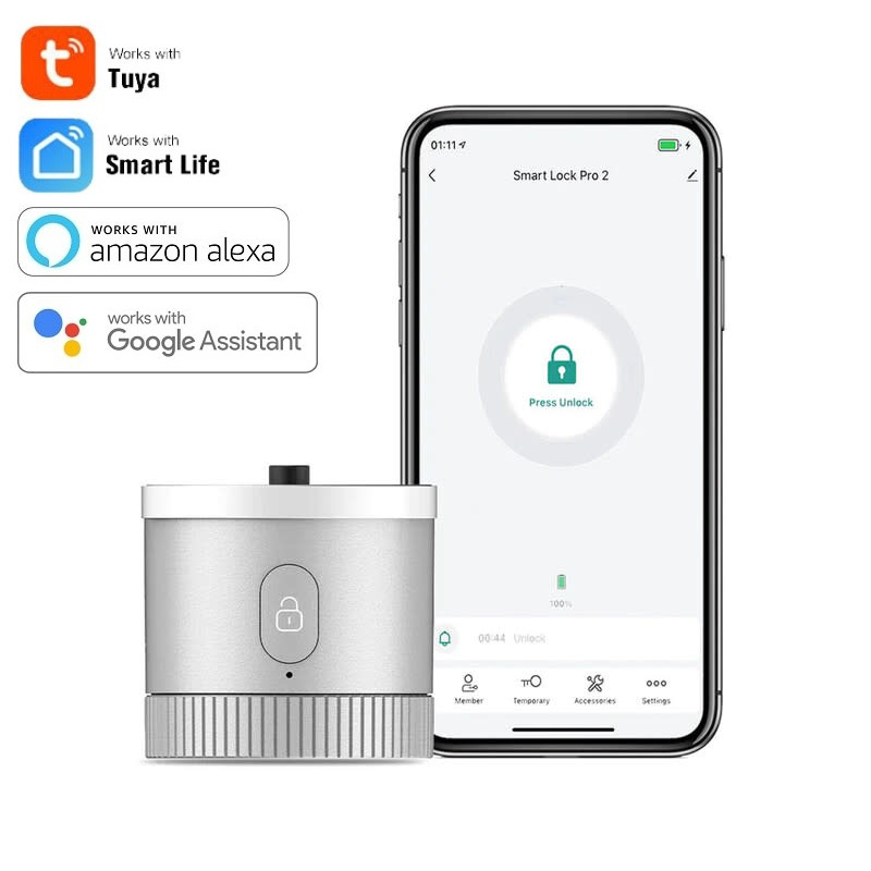 MOES MOES Tuya Bluetooth Smart Lock Silver