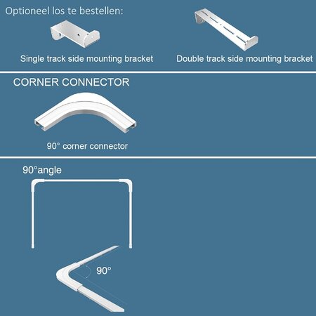 BINTHEN BINTHEN  Electric Curtain Track System with Remote