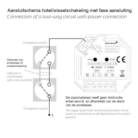 Iluminize Iluminize ZigBee Hue Schakelaar NN 200W/400W