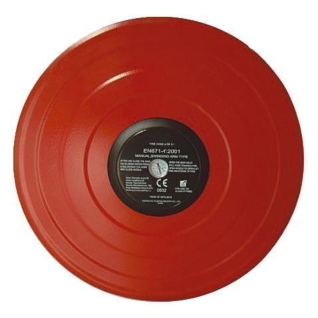 Brandbeveiligingshop Brandhaspelkast met automatisch zwenkbare brandhaspel 1" blusslang