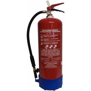 Brandbeveiligingshop Schuim-vetbrandblusser vorstvrij 9l met BENOR-label (ABF) permanente druk