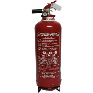 Brandbeveiligingshop Schuim-vetbrandblusser vorstvrij 2l met BENOR-label (ABF) permanente druk