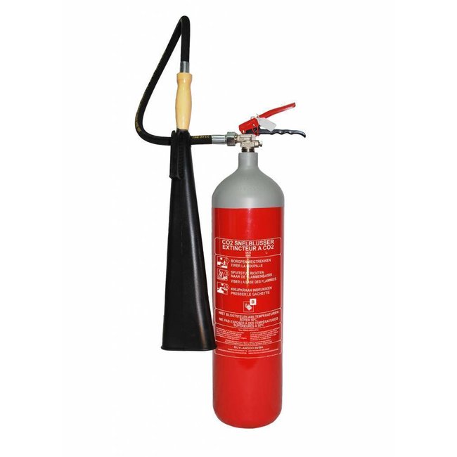 Brandbeveiligingshop CO2-brandblusser 5kg met BENOR-label (B) permanente druk