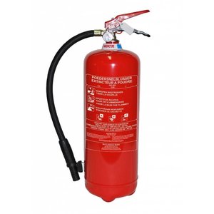 Brandbeveiligingshop Poederbrandblusser 6kg met BENOR-label (ABC) permanente druk
