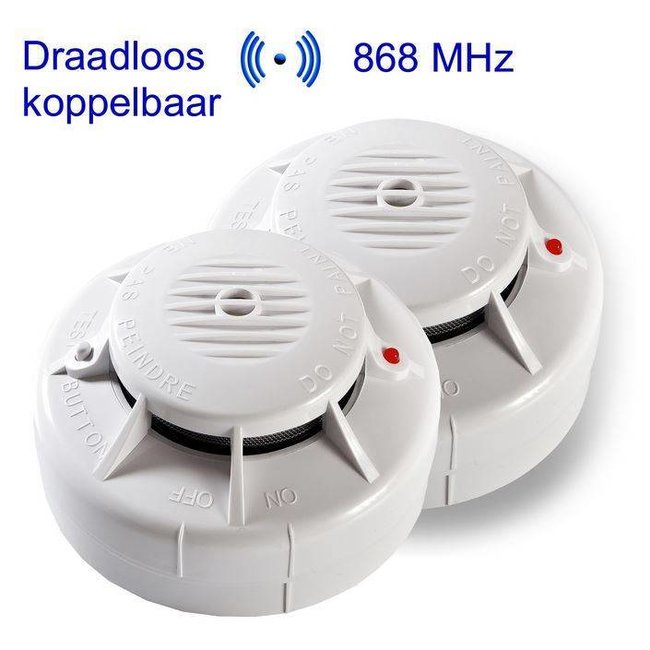 FITO FITO koppelbare rookmelder met 10-jarige lithium batterij - GRATIS bevestigingstape