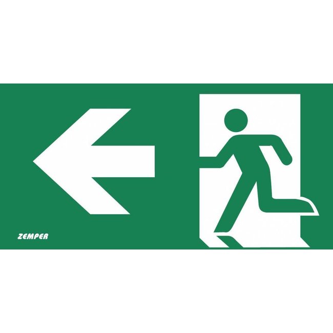 Zemper Zemper Diana Flat pictogram nooduitgang links