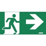 Zemper Diana Flat pictogram nooduitgang rechts