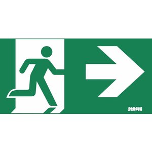 Zemper Zemper Diana Flat pictogram nooduitgang rechts