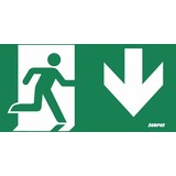 Zemper Diana Flat pictogram nooduitgang beneden
