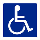 Pictogramme indication toilettes personnes handicapées