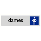 Pictogramme texte toilettes dames
