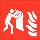 Pictogramme de sécurité couverture d'incendie