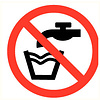 Pikt-o-Norm Pictogramme de sécurité eau non potable autocollant